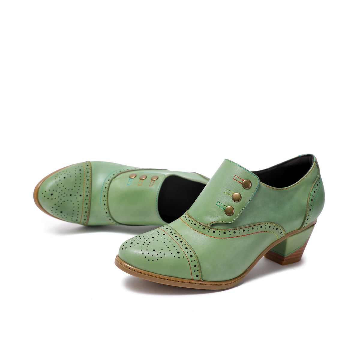Vintage Schuhe Business Look Damen Oxford Schuhe Au Produktbild-Vorschau 7