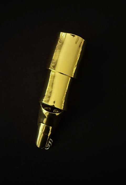 Sculptural Gold Armor Ring | Elongated Finger Statement Jewelry
