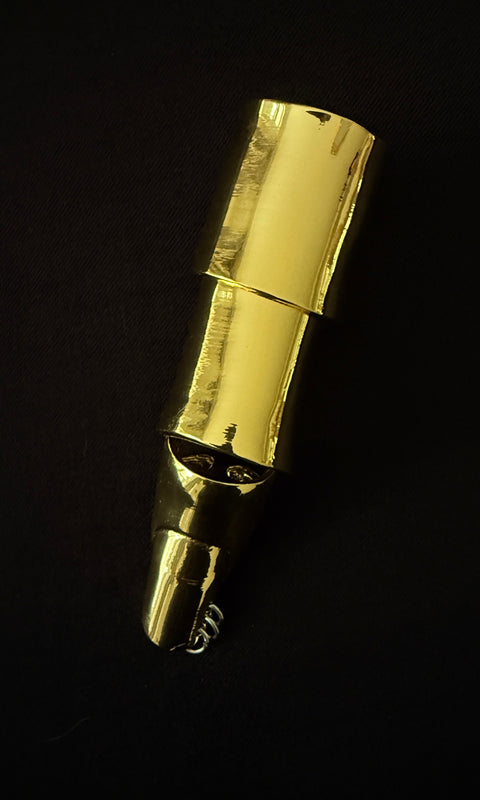 Sculptural Gold Armor Ring | Elongated Finger Statement Jewelry