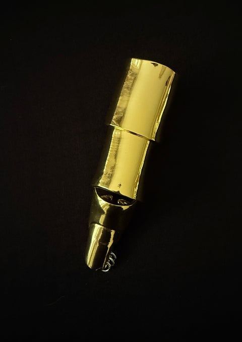 Sculptural Gold Armor Ring | Elongated Finger Statement Jewelry