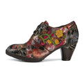 CrazycatZ Leather Pumps,Women  Vintage Block Heel Oxford Vintage Shoes Multi Color