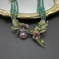 Rhinestone Crystal Bib Chunky Collar Statement Necklace for Women Costume Jewelry