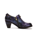 CrazycatZ Leather Pumps,Women  Vintage Block Heel Oxford Vintage Shoes Color Blocking Oxford Shoes Purple