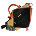 Women's Leather Bohemian Backpack Patchwork Handbag Laptop Bag Colorful Backpack