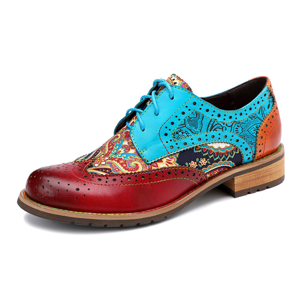 Best Deal for U-lite Muticolor Women's Perforated Lace-up Wingtip