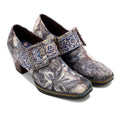 CrazycatZ Leather Pumps,Womens Colorful Vintage Block Heel Oxford Vintage Shoes Pumps Grey
