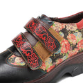 CrazycatZ Women's Leather Oxford Shoes Colorful Leather Oxfords Vintage  Shoes Black